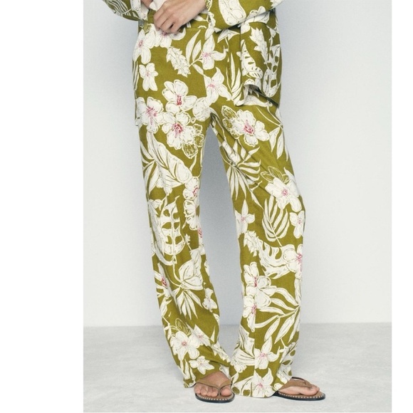 NWT Zara 2pc LINEN BLAZER + 
PANTS SIZE XS - Picture 8 of 16